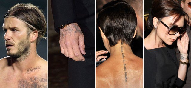 Foto Los tatuajes de David Beckham y Victoria Beckham, ¡inspírate!