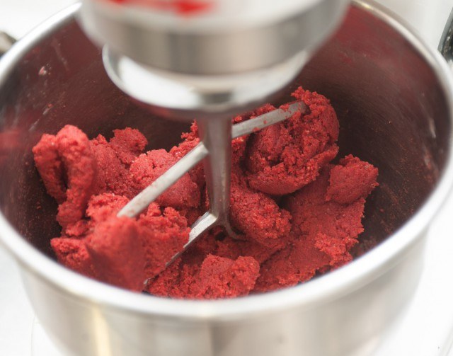 Foto Paso 1 de las cookies Red Velvet