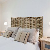 Vinilo para cabecero de cama rústico, romántico y acogedor
