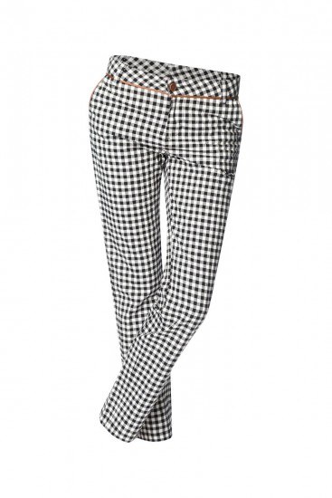 Foto Pantalones con estampado de cuadros vichy para un look elegante y con estilo de fin de semana Foto Pantalones con estampado de cuadros vichy para un look elegante y con estilo de fin de semana