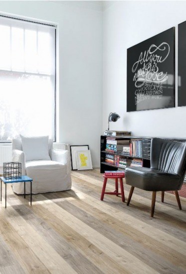 Foto Combina lamas de madera de diferentes tonalidades de una misma gama de color para conseguir un suelo único