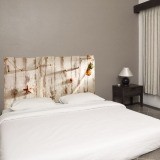 Vinilo cabecero de cama para un dormitorio costero