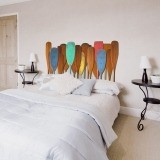 Vinilo cabecero de cama inspirado en el estilo 