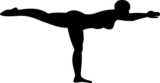 Foto Postura de yoga del tulandasana o postura de equilibrio