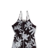 Vestido playero con estampado de palmeras