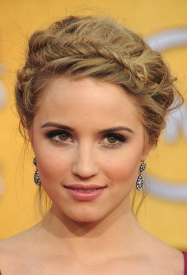 Foto Dianna Agron, look romántico con la trenza griega