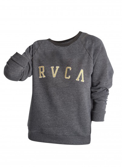 Foto Sudadera gris marengo de RVCA para tus looks más deportivos Foto Sudadera gris marengo de RVCA para tus looks más deportivos