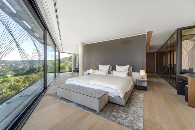 Foto Los espectaculares dormitorios de Villa Solitaire en Mallorca
