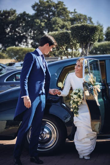 Foto Los novios, su llegada al Cigarral Santa María de Toledo