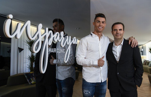 Foto Cristiano Ronaldo y Paulo Ramos en la presentación de Insparya a los medios