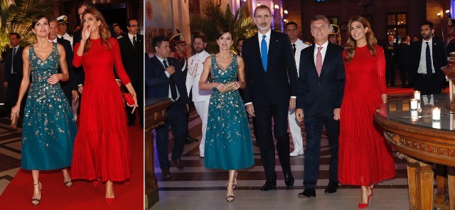 Foto Letizia Ortiz presume de escote en la Cena de Gala en Buenos Aires y eclipsa a una conservadora Juliana Awada
