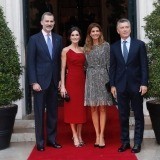 Los Reyes junto a Mauricio Macri y Juliana Awada antes de la Recepción oficial en su honor
