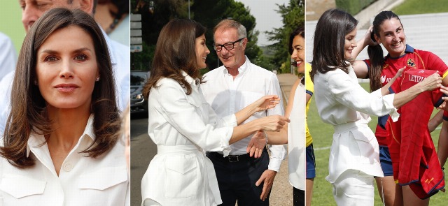 Foto Letizia apuesta por un look sahariano en el color más veraniego para apoyar el deporte femenino