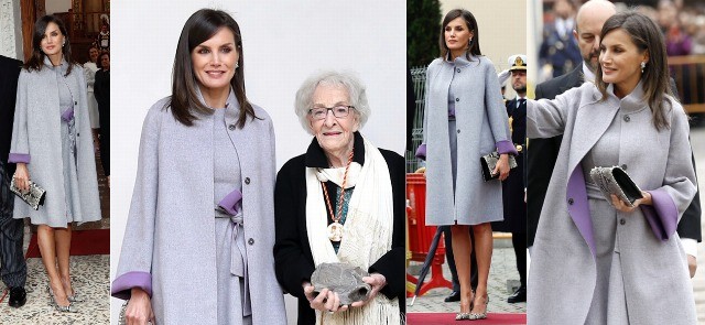 Foto Letizia se pone lady con Carolina Herrera para entregar el Premio Cervantes