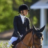 Mary Kate Olsen con su yegua Naomi en Madrid