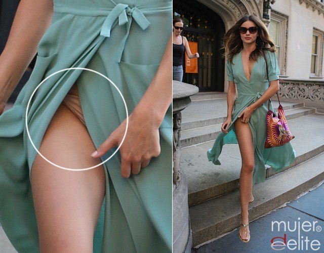 Miranda Kerr enseña su ropa interior en un descuido | MujerdeElite
