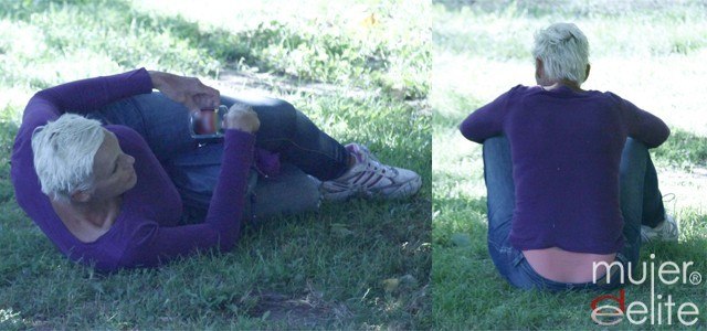 Foto Brigitte Nielsen en estado de embriaguez enseña su ropa interior